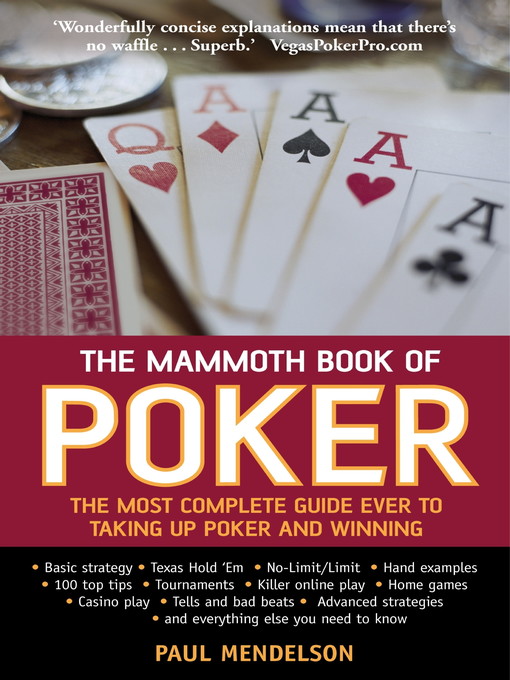 Title details for The Mammoth Book of Poker by Paul Mendelson - Available